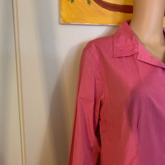 Geoffrey Beene Sport Pink Button Down Blouse - Picture 3 of 7
